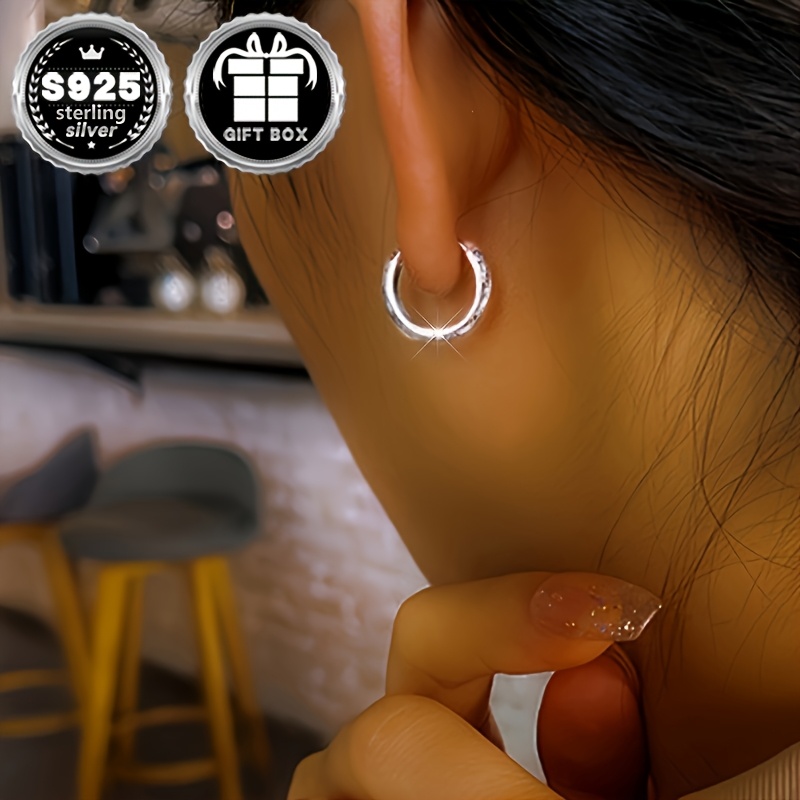 Sterling Silver Dragon Ear Studs with Chinese Totem Decorations